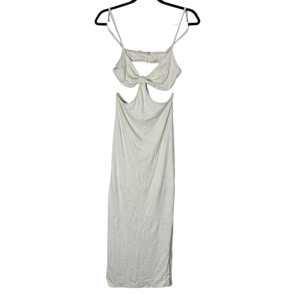 Knit Midi Dress Cut Out Cover Up Size Medium